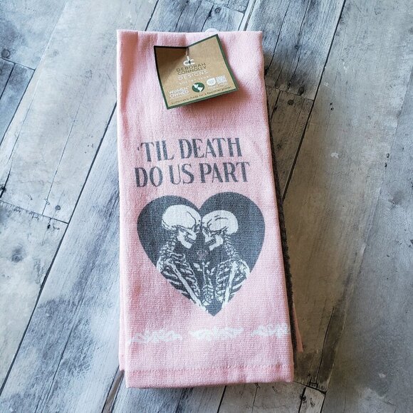NWT - Deborah Connolly 'Til Death Do Us Part set of 3 Kitchen Towels - Picture 1 of 3
